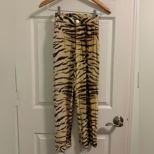 ACACIA stretch silk tiger print pants (P)